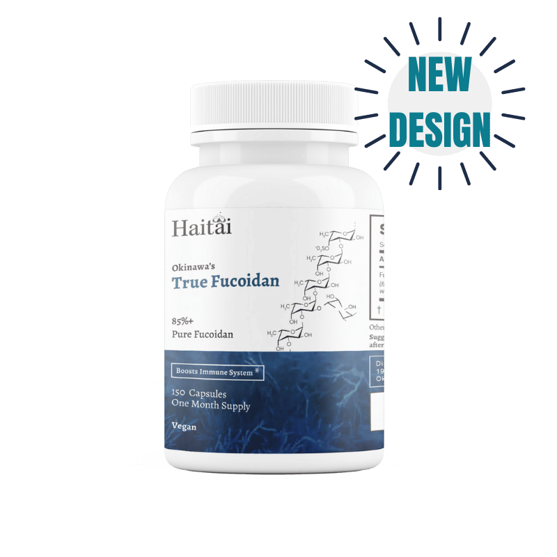 Haitai True Fucoidan - Lab-Tested >85% Pure Mozuku Seaweed Extract, 150 Veggie Capsules, 200mg Each, Made in Okinawa, Japan - 30 Day Supply