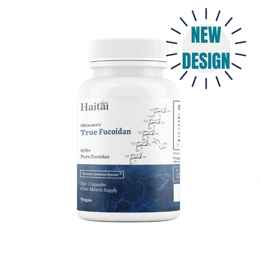 Haitai True Fucoidan - Lab-Tested >85% Pure Mozuku Seaweed Extract, 150 Veggie Capsules, 200mg Each, Made in Okinawa, Japan - 30 Day Supply